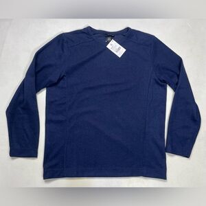 Knoss Evolve Double Knit Pullover Sweater Men Large Navy Blue NWT